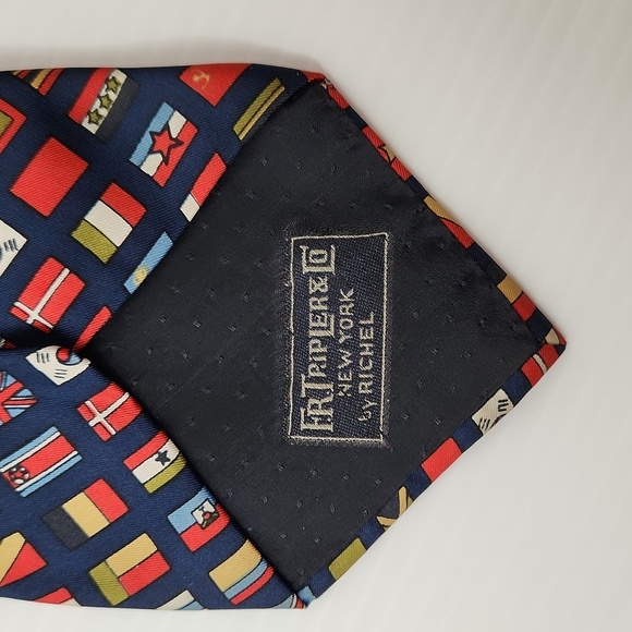 F.R. Tripler & Co by Richel formal neck tie world flags diversity back t - Picture 3 of 6